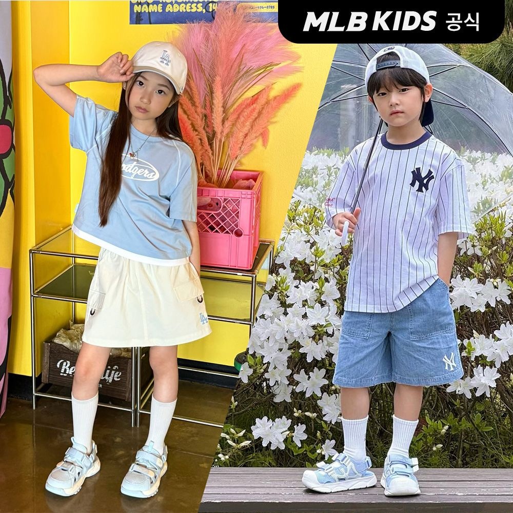 MLB 키즈 베이직 레터링 티셔츠