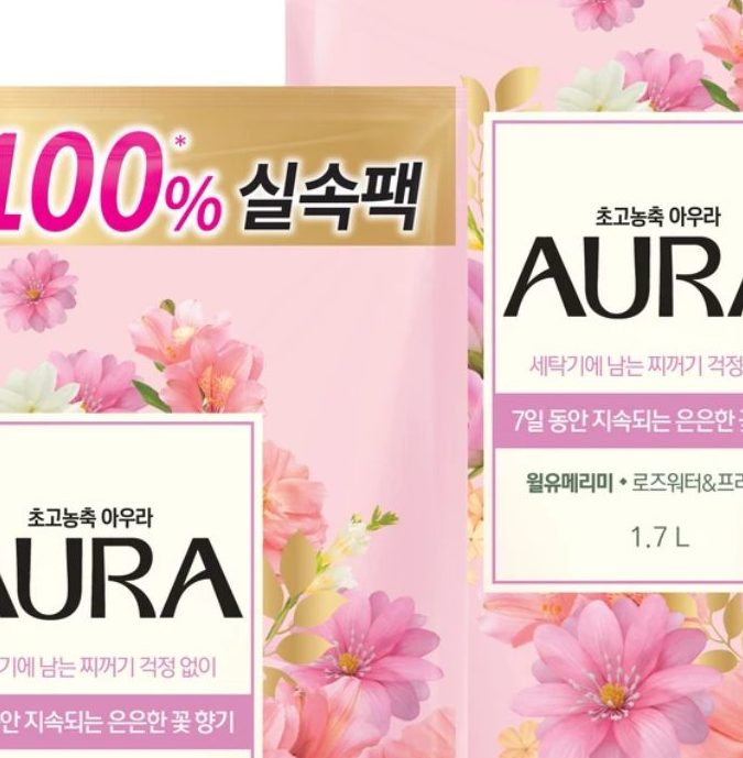 아우라 초고농축 섬유유연제 윌유메리미 리필 1.7L 2개