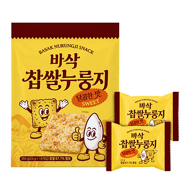 바삭 찹쌀 누룽지 16입 (384g) x 2봉지