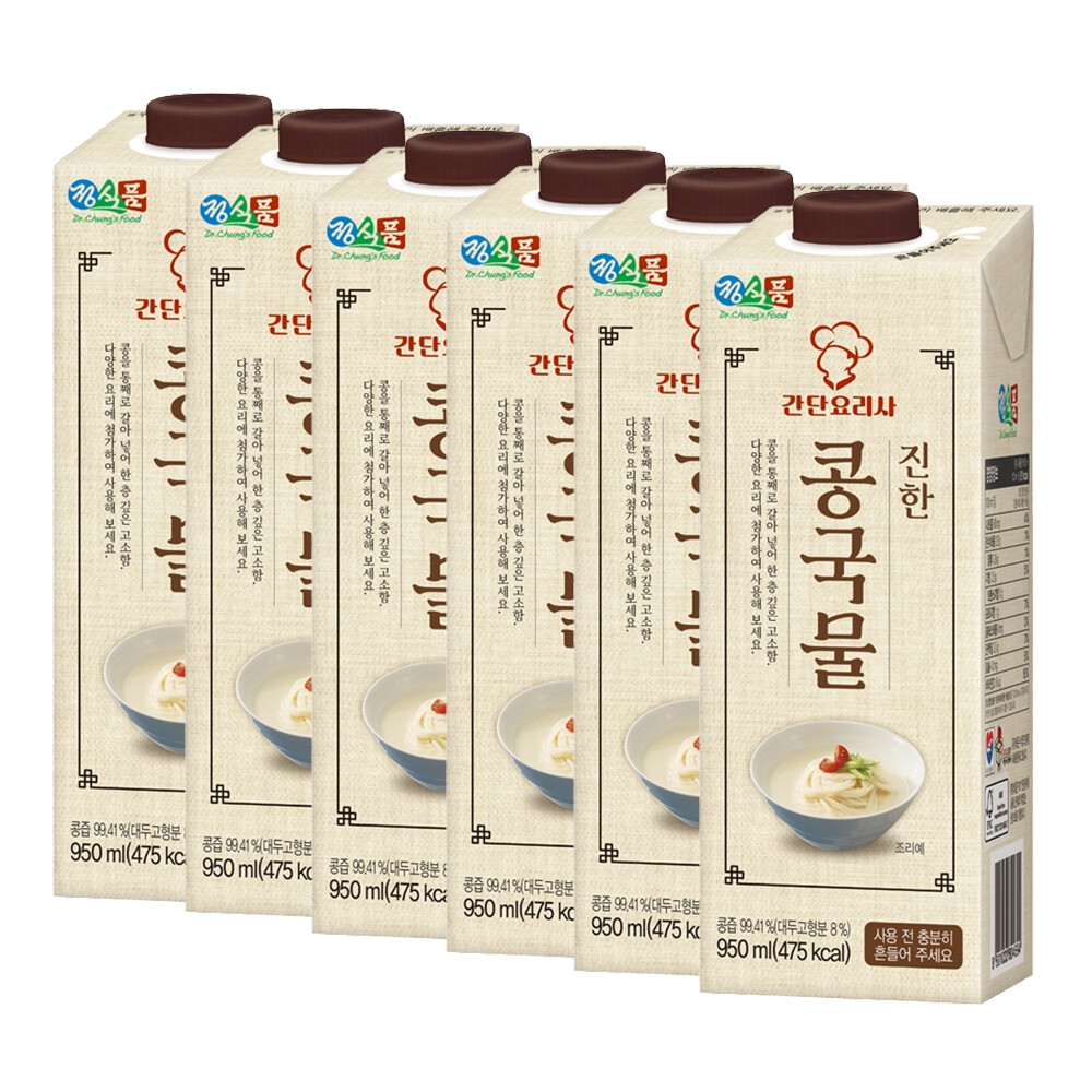 정식품 진한 콩국물 950ml 6팩