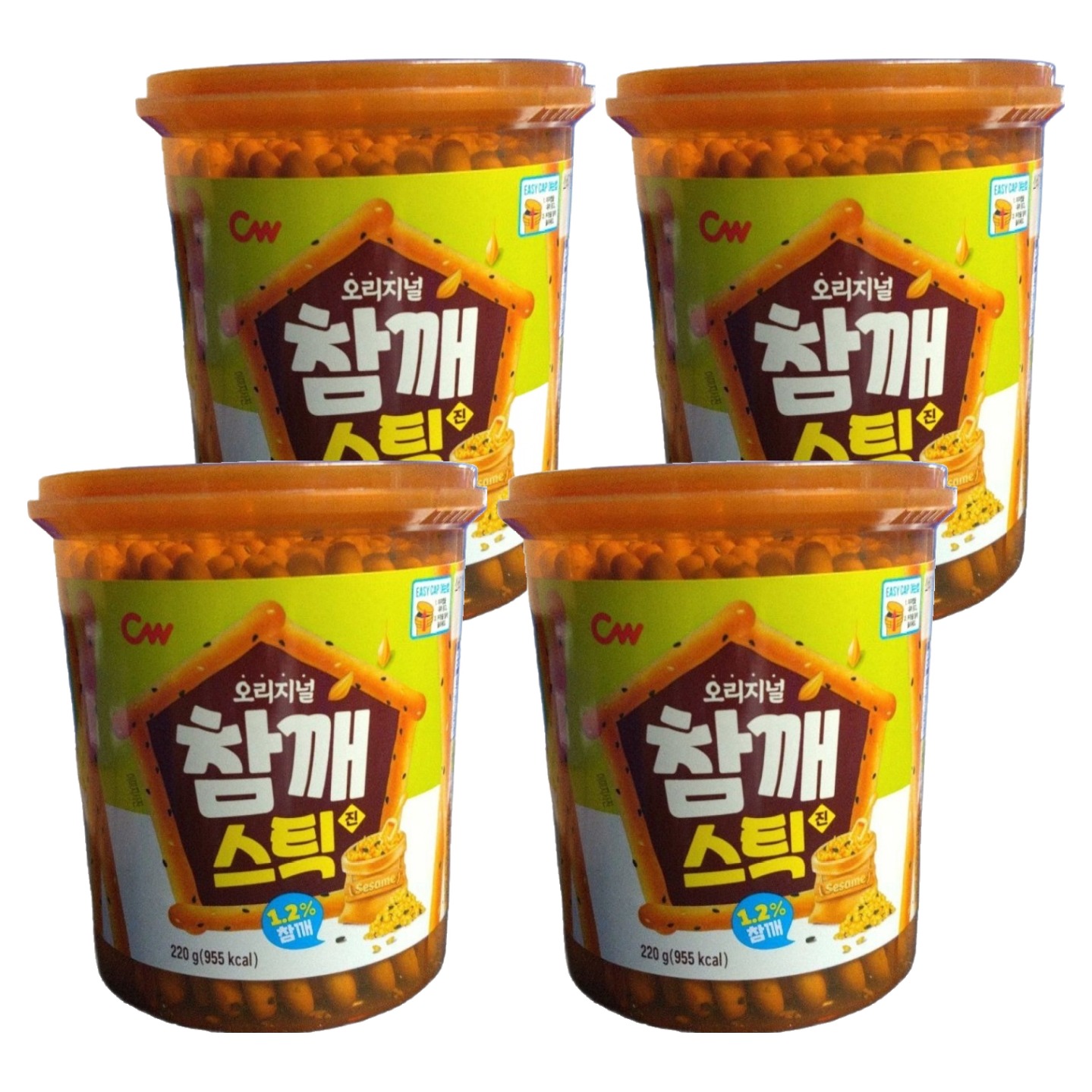 청우식품 참깨스틱 진 220g 4개
