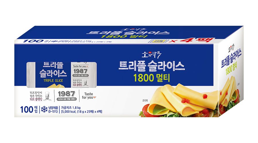 동원 소와나무 트리플 슬라이스 치즈 1.8kg