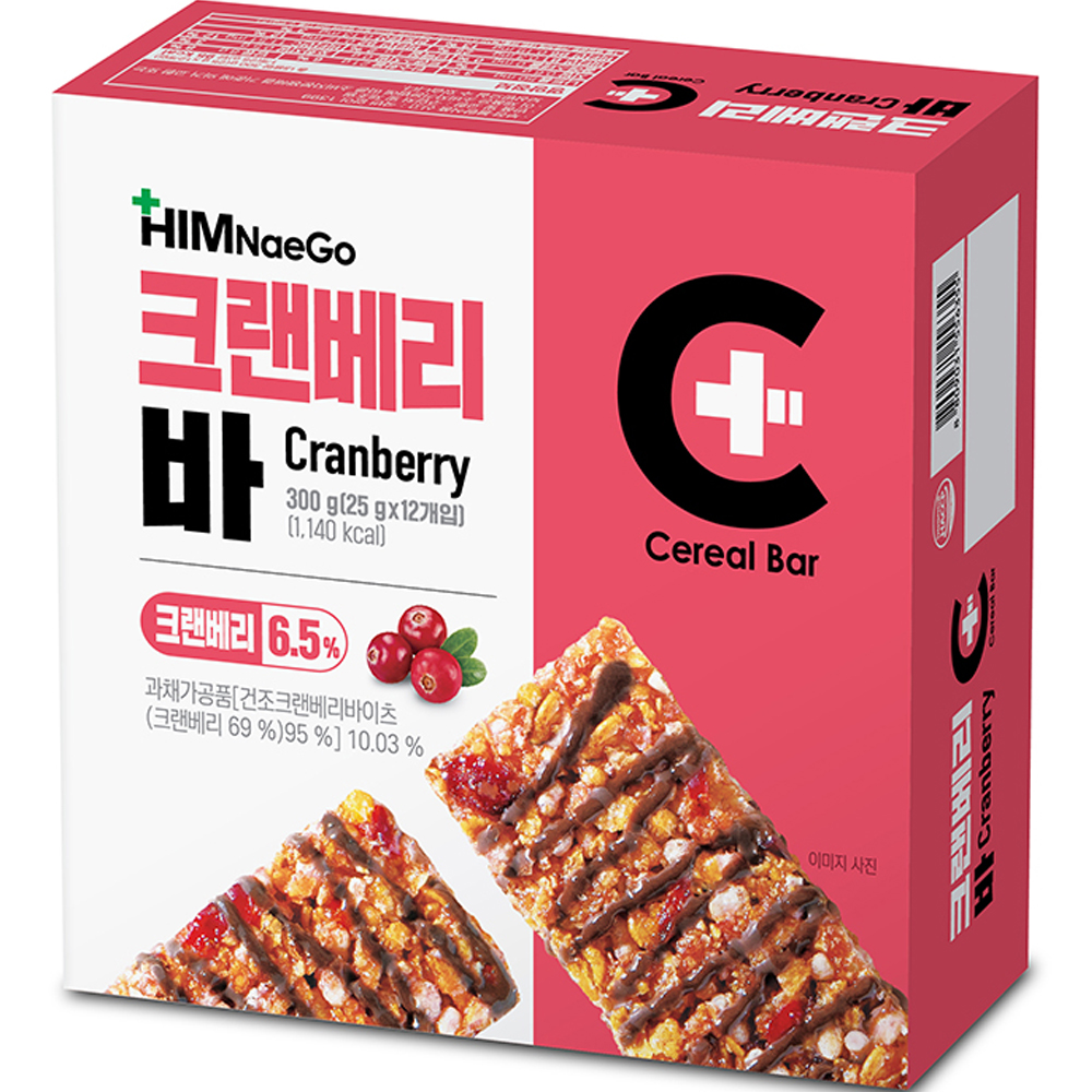 힘내고 크랜베리바 300g 5개