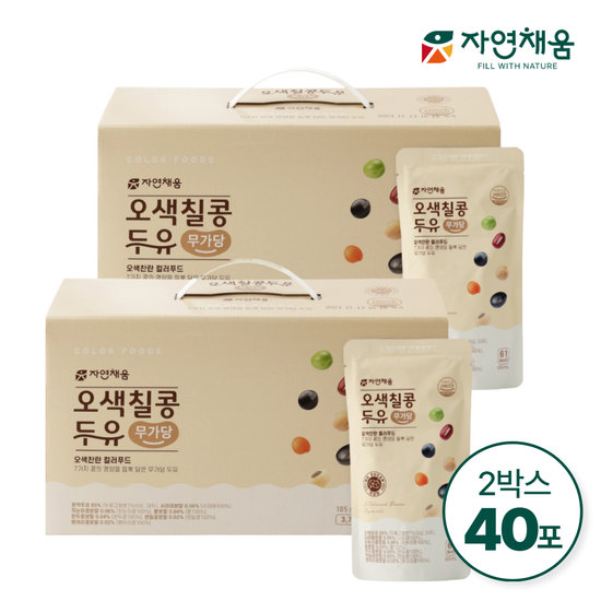 오색칠콩두유 무가당 185ml 40팩