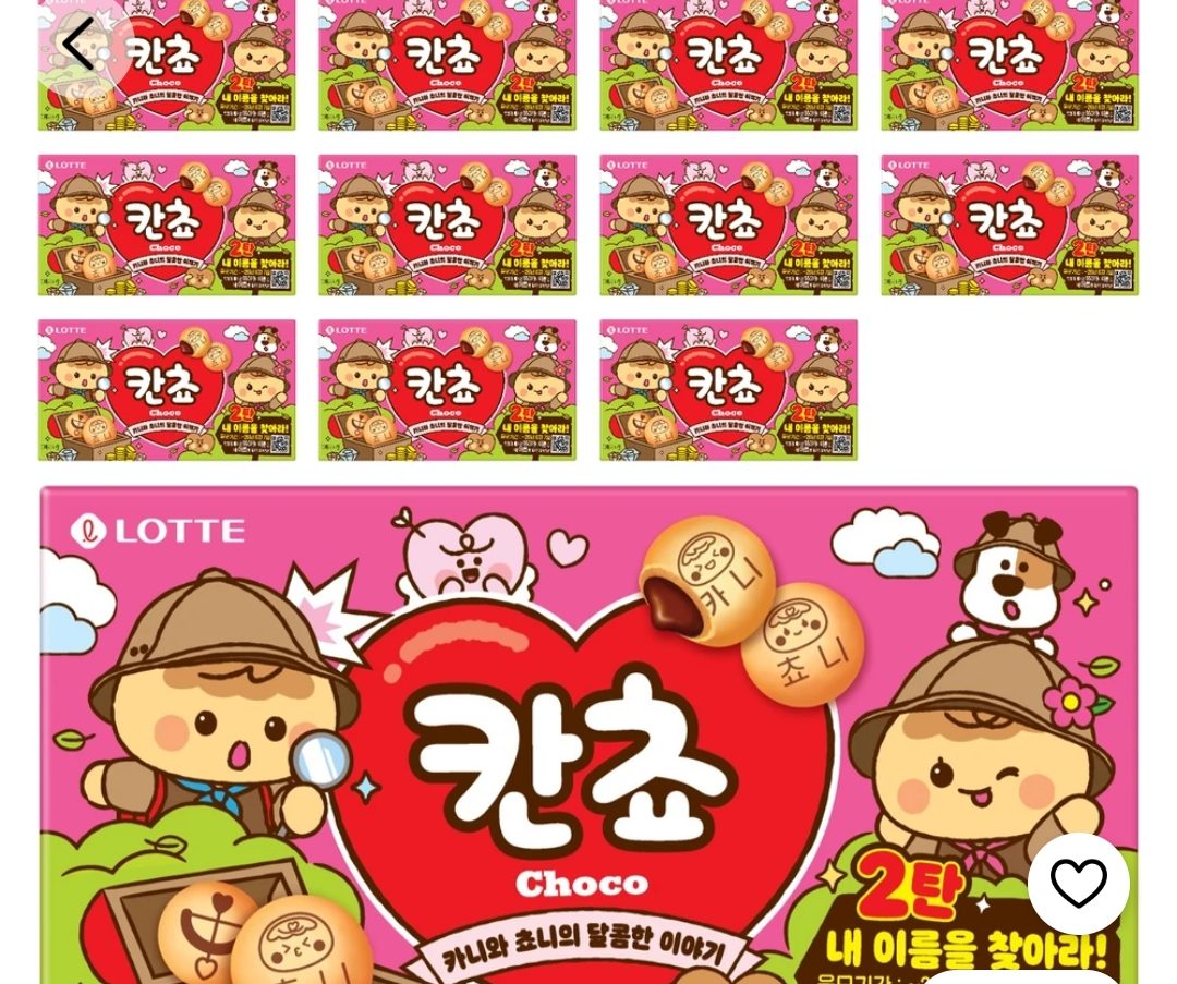 롯데웰푸드 칸쵸 초코, 54g, 12개