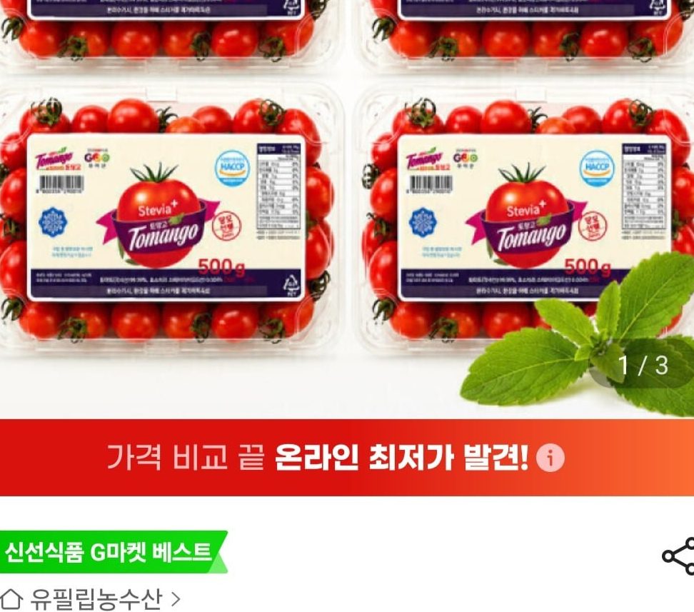 스테비아 대추방울토마토 2kg