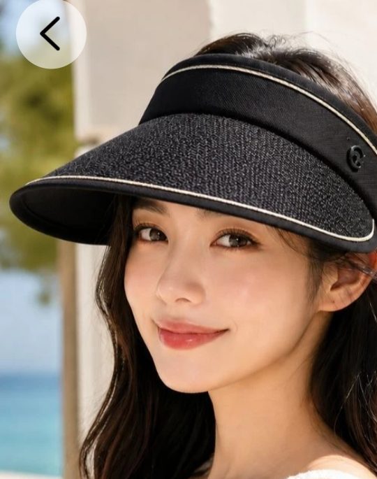 휴대용 썬캡 여름 여성 라탄모자 1+1