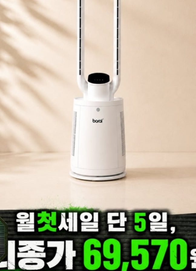 보랄 BLDC 날개없는 선풍기 BR-ND880BLF
