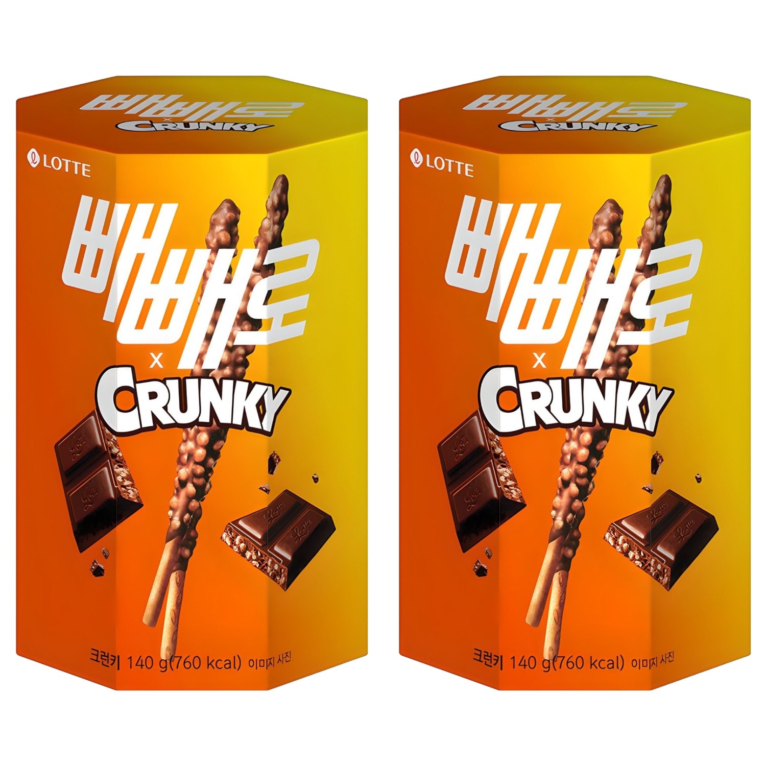 빼빼로 크런키 140g 2개