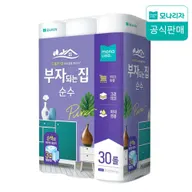 모나리자 부자되는집 순수데코 롤화장지 3겹, 25m, 30개입 무배