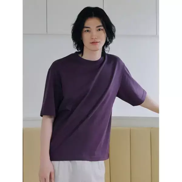 탑텐 쿨에어코튼 더블니트 오버핏 반팔