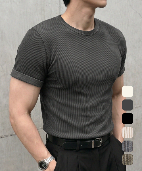 디미트리블랙 에센셜 머슬핏 반팔 티셔츠