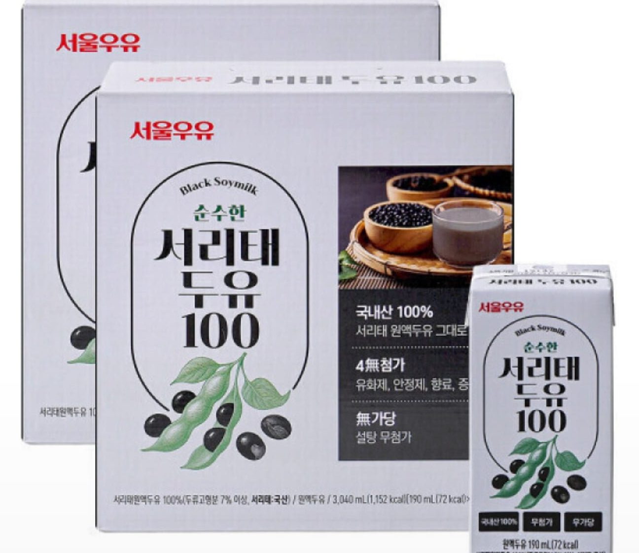 서울우유 서리태 두유 190ml 32팩