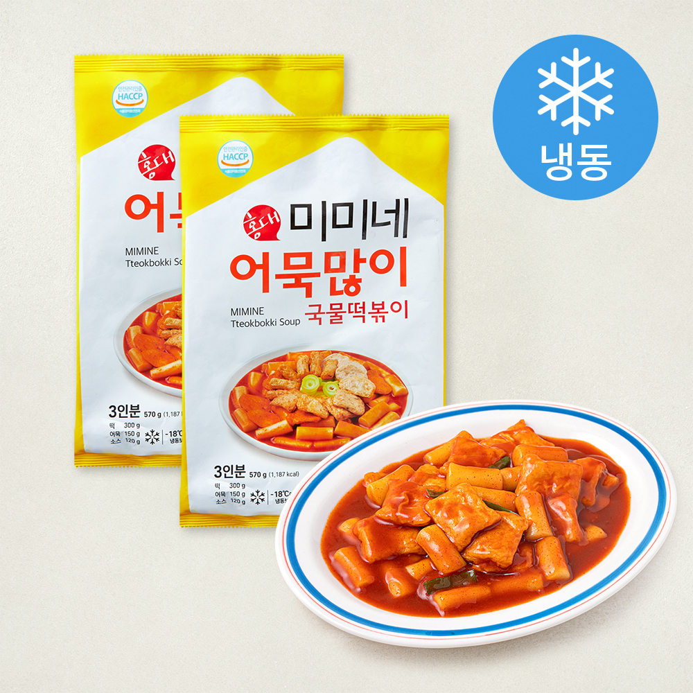 미미네 어묵많이 국물떡볶이 (냉동), 570g, 2봉