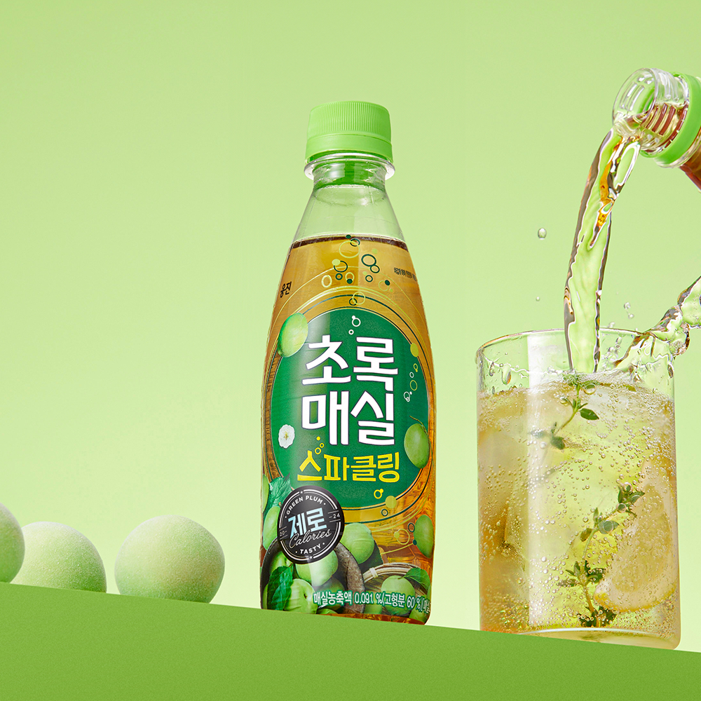 초록매실 스파클링 제로 350ml 20개