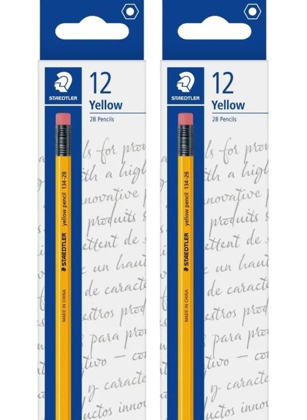 스테들러] 134 옐로우 연필 12p, Yellow, 24개
