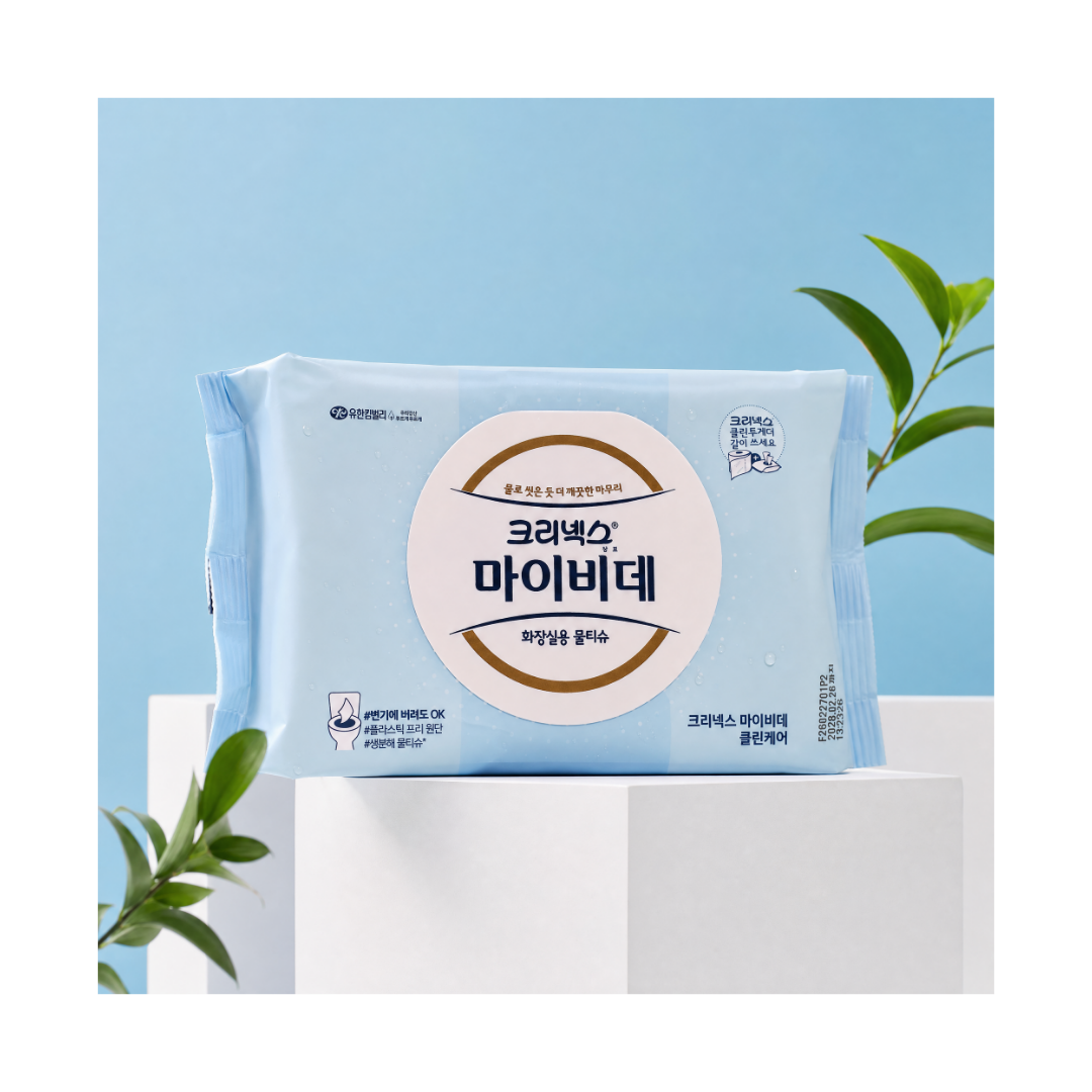 크리넥스 바디 물티슈 리필형 랜덤 발송, 43g, 20매입, 6개
