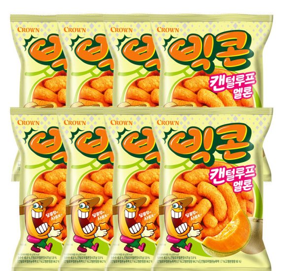 크라운 빅콘 캔털루프 멜론맛 60g 8개