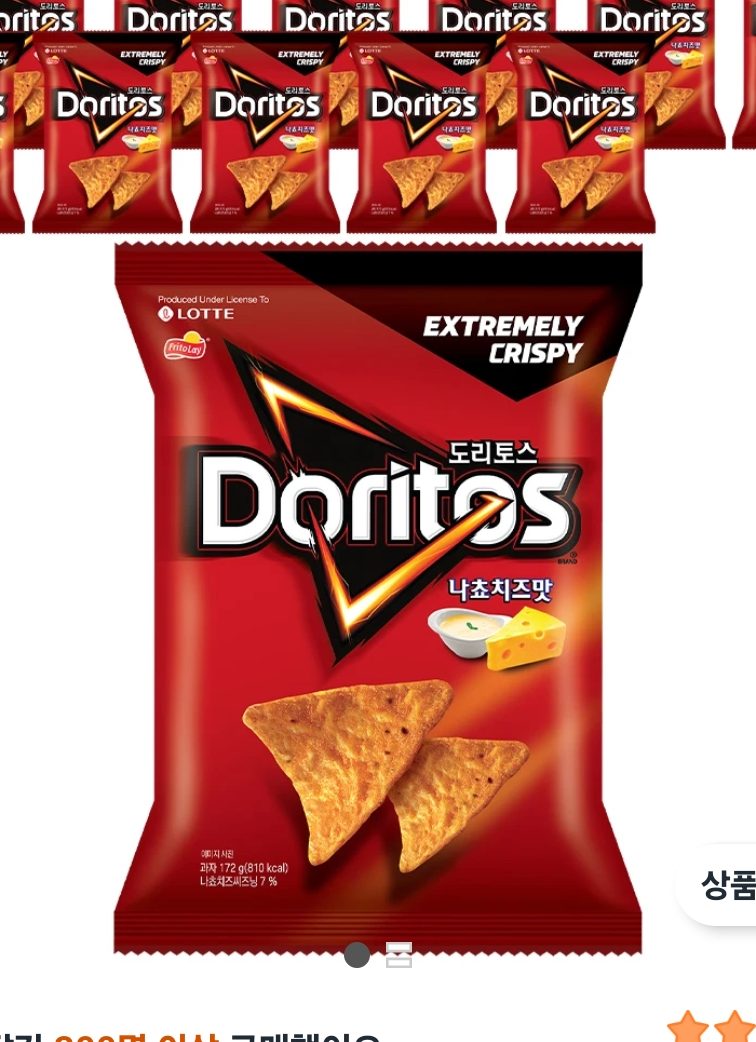 도리토스 나쵸치즈맛 과자 172g 12개