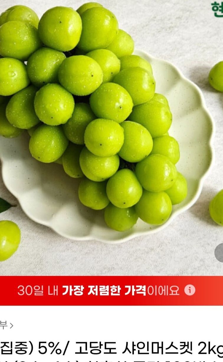 고당도 샤인머스켓 2kg 2-4수
