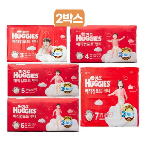 하기스 매직썸머 팬티 4-6단계 2박스