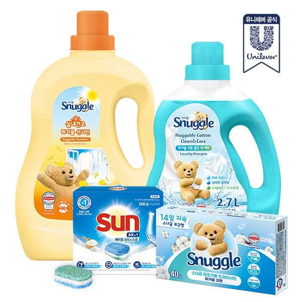 스너글 초고농축 섬유유연제 4L+2.6L 2개