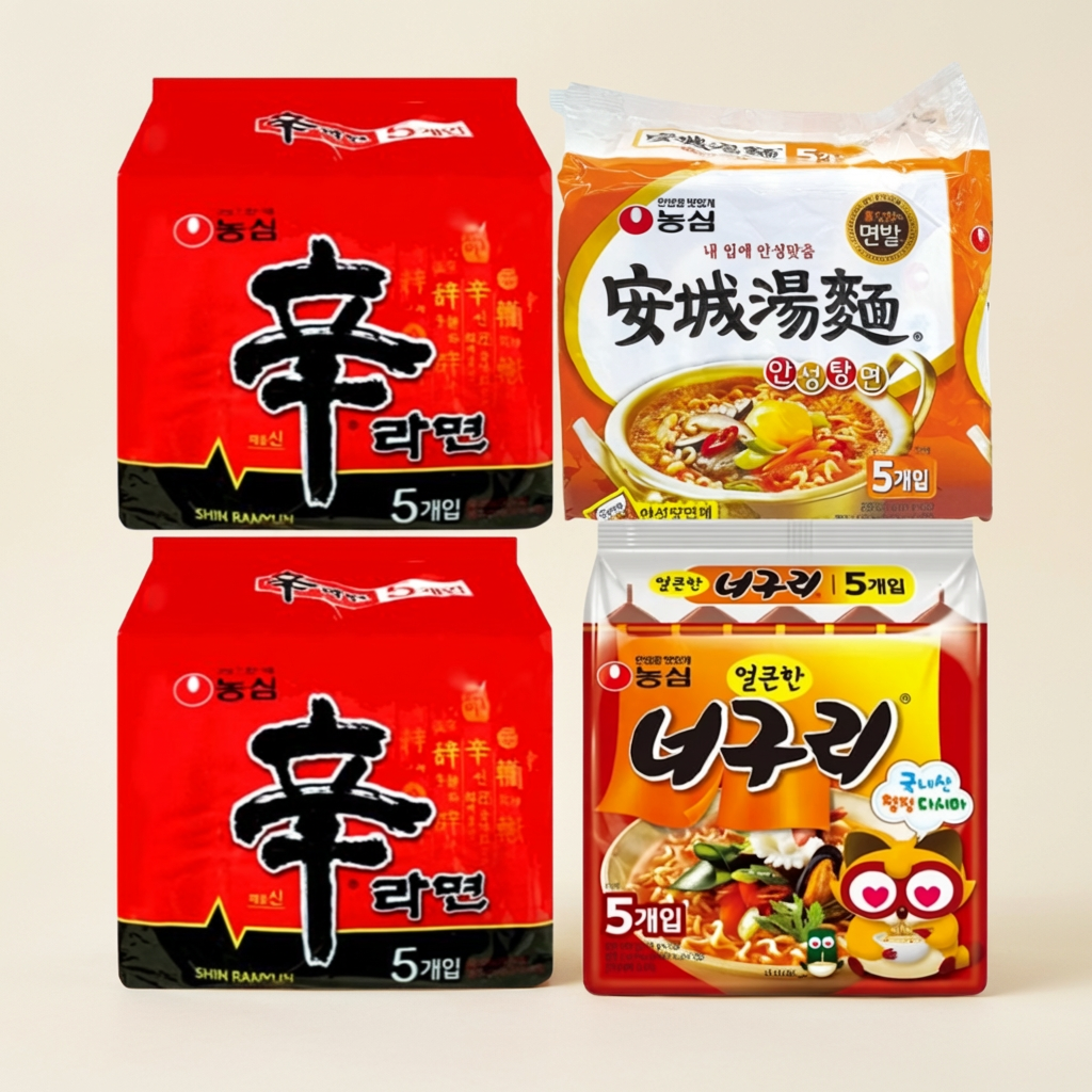 신라면 10봉 + 안성탕면 5봉 + 너구리 5봉, 20봉