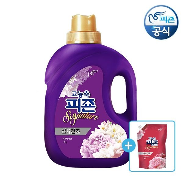 피죤 고농축 섬유유연제 4L+1.6L