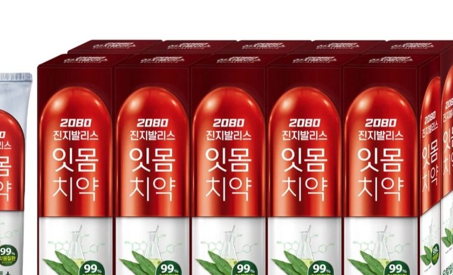 2080 진지발리스 잇몸치약 스트롱민트 유칼립투스향, 150g, 10개