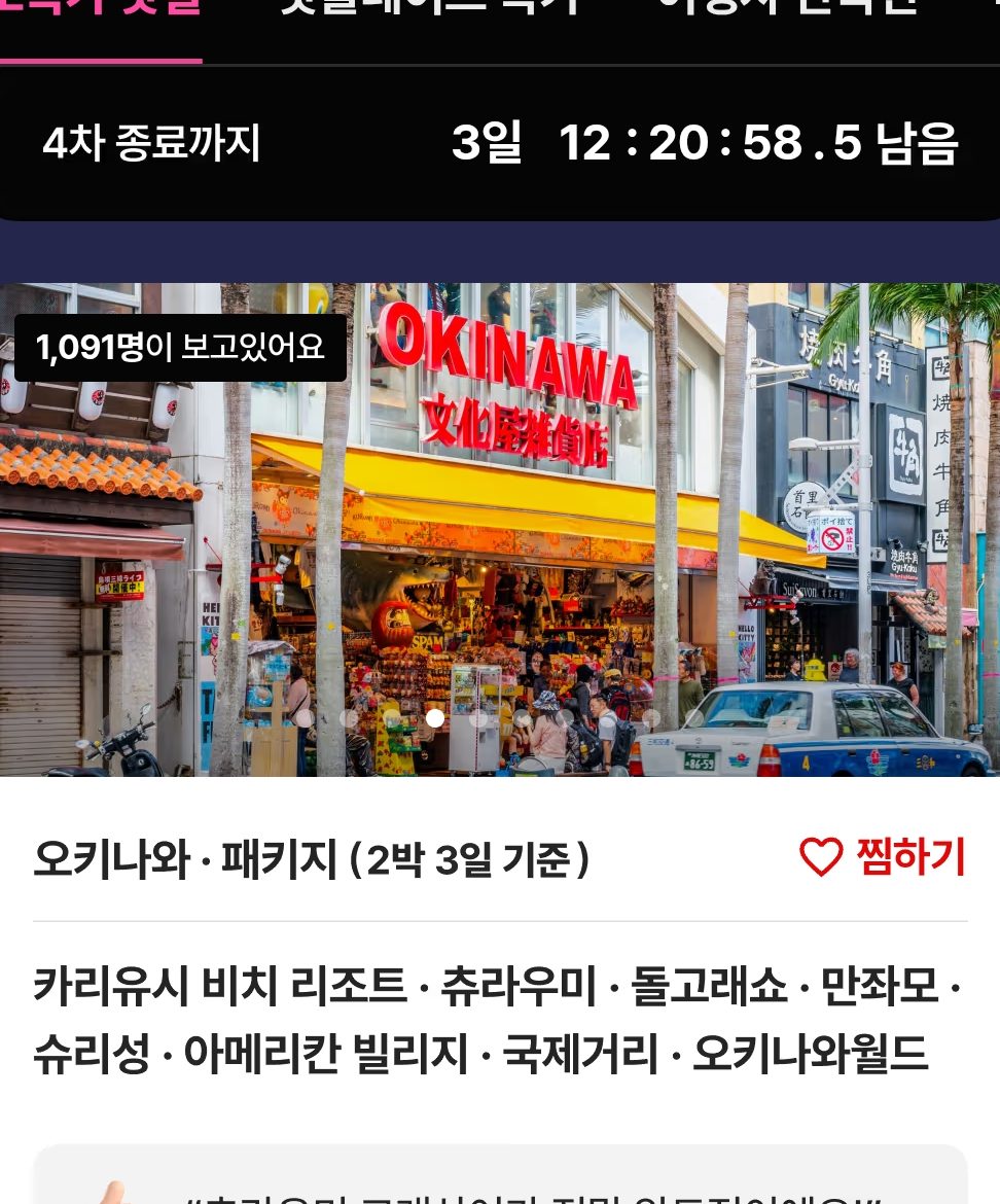 오키나와 2박3일 패키지