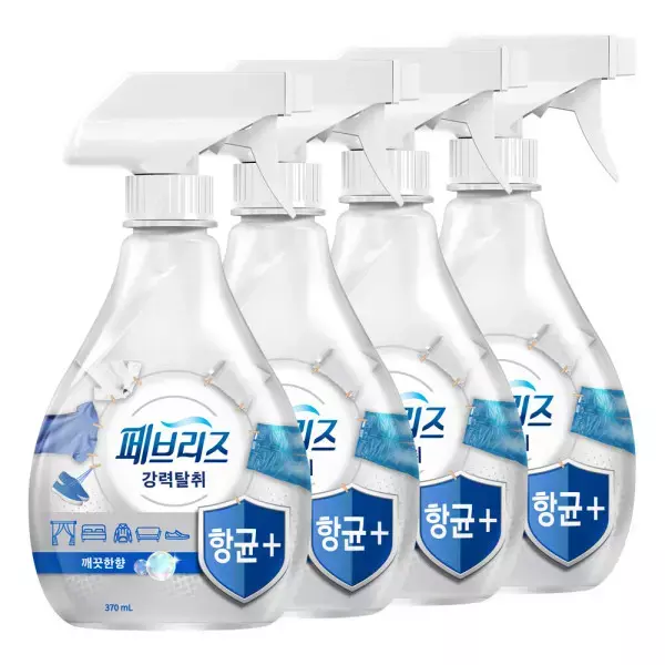 페브리즈 항균플러스 깨끗한향 370ml 4개