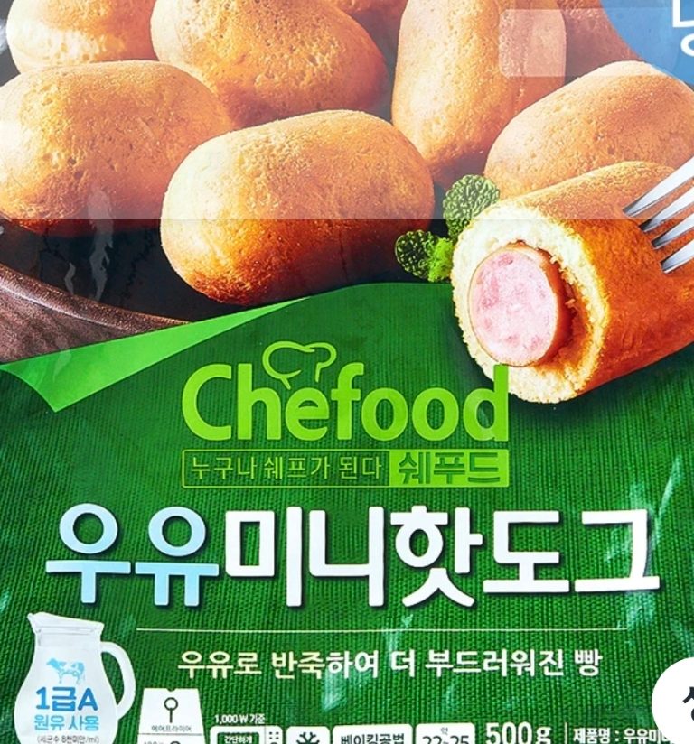 쉐푸드 우유 미니 핫도그 500g