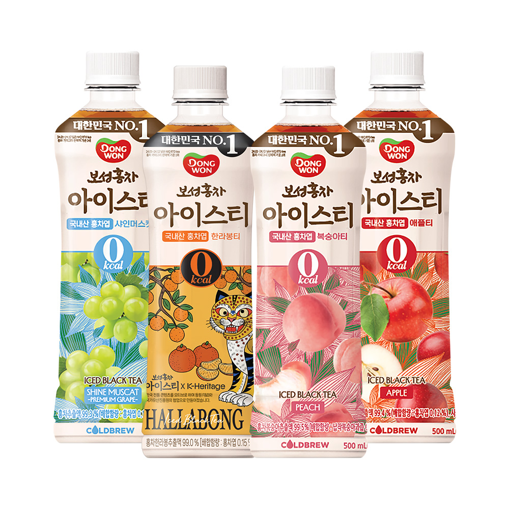 보성홍차 아이스티 제로 4종 500ml, 24개