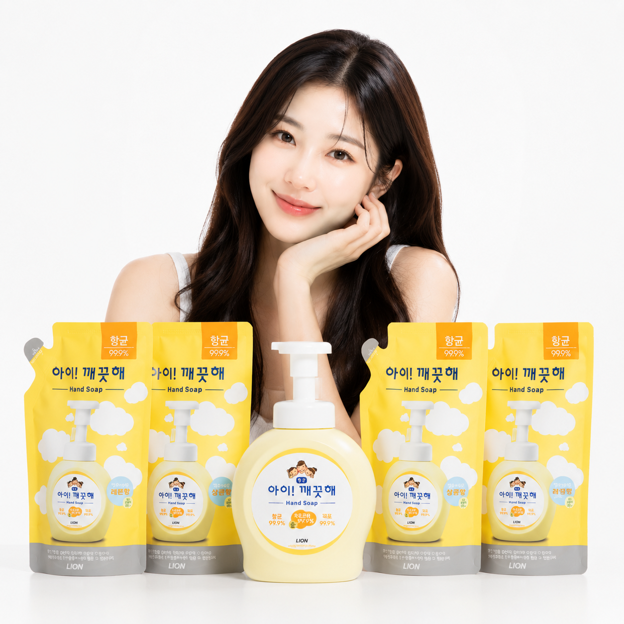 아이깨끗해 핸드워시 490ml 본품 리필 4개