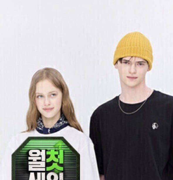 헤지스 피즈 로고 반팔티 2팩