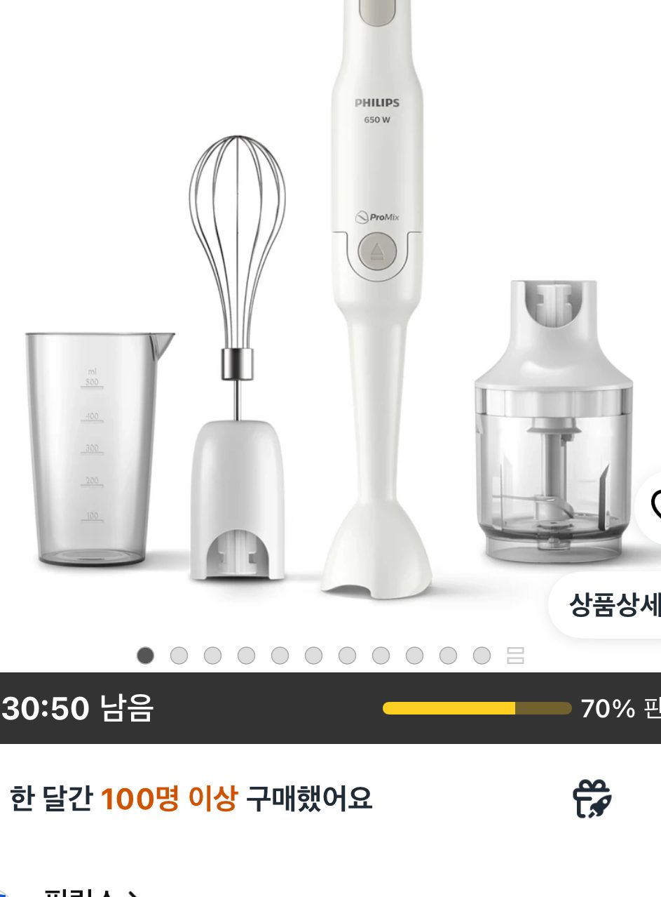 필립스 데일리 핸드블렌더 3000