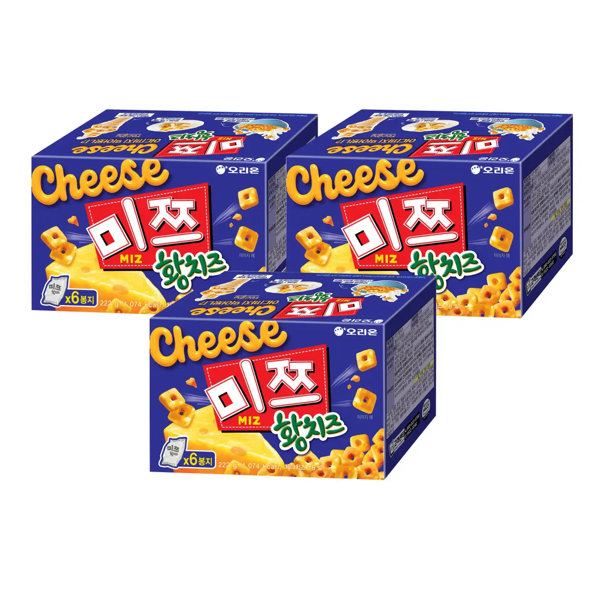 오리온 미쯔 황치즈 222g 3개