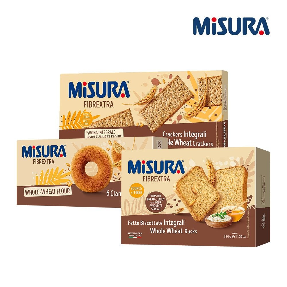 미주라 통밀 도너츠 230g 2개 + 통밀 크래커 385g 2개