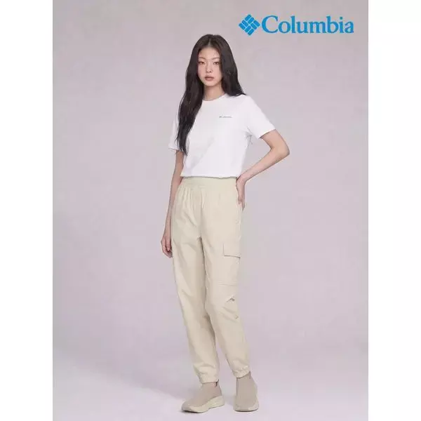 컬럼비아 여성 시그니처 조거팬츠 버터옐로우 무배