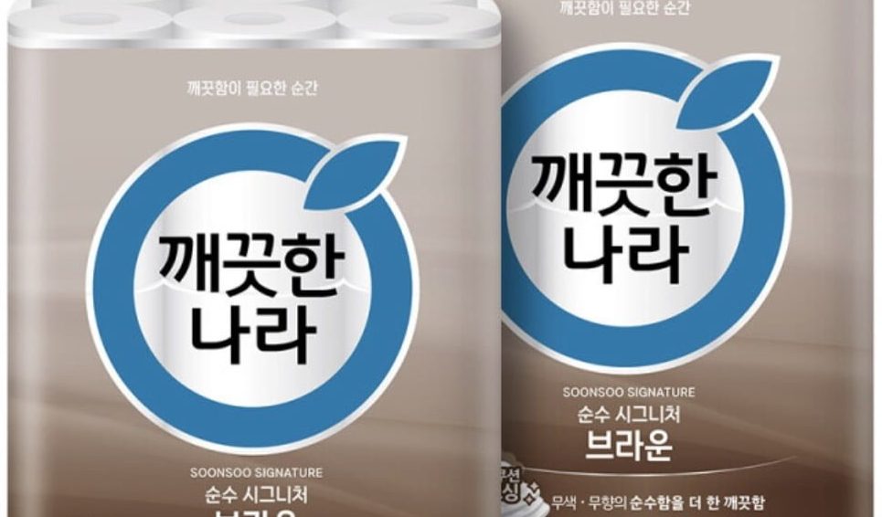 깨끗한나라 순수시그니처 화장지 브라운 30m 30롤×2팩