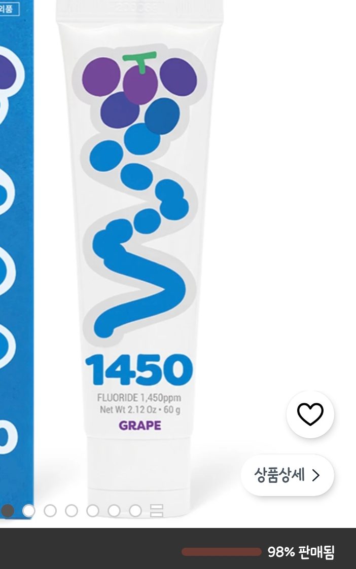 닥터노아 고불소 어린이 치약 포도향 60g