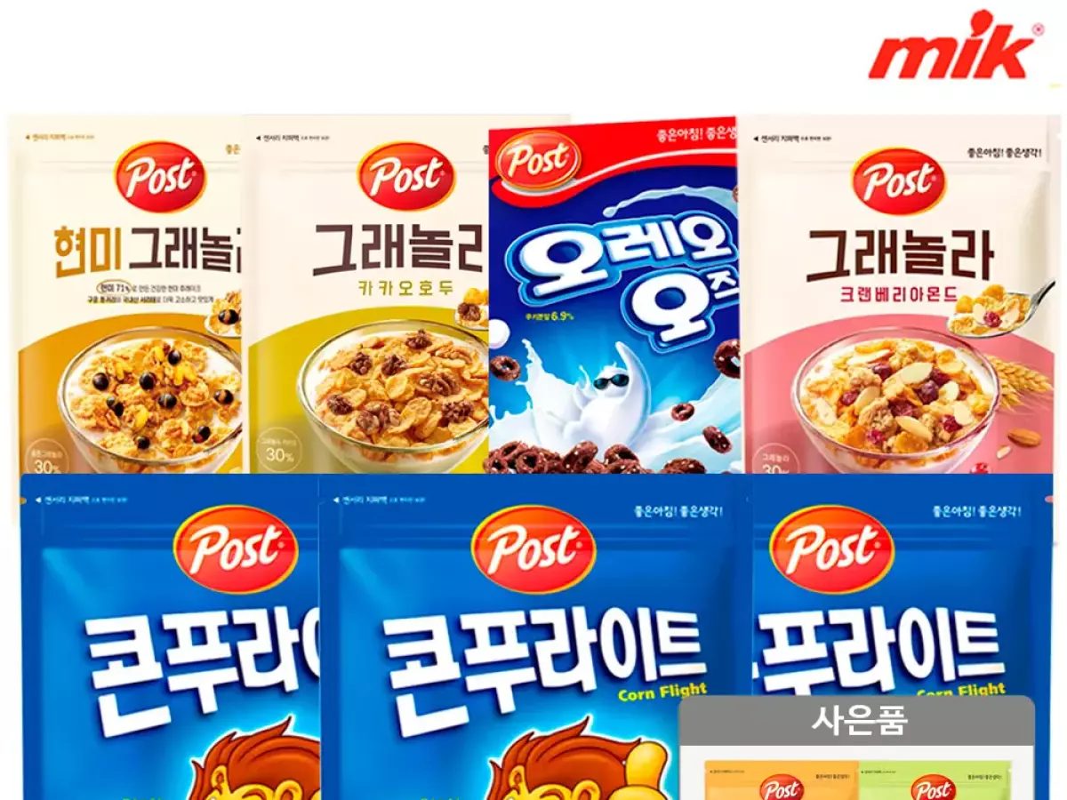 포스트 콘푸라이트 600g x 3개+그래놀라 살구아몬드 310g 또는 피칸 310g 증정