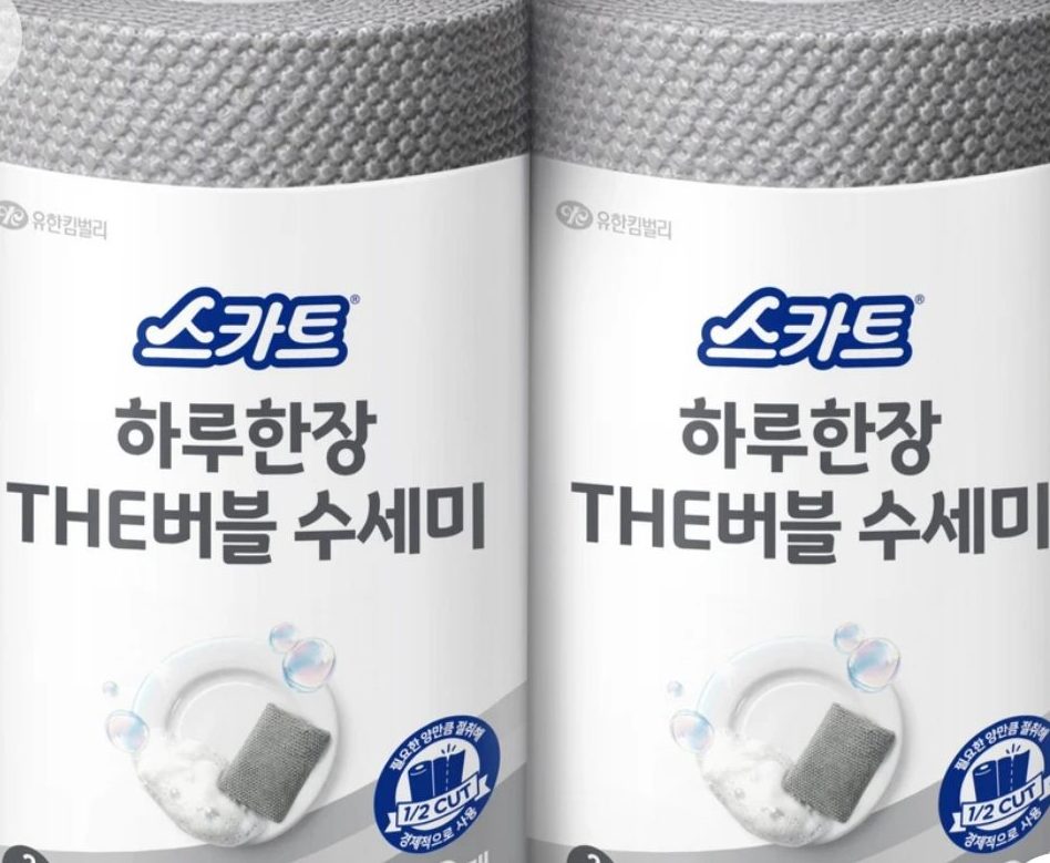 스카트 하루한장 THE 버블 수세미 100매x2개