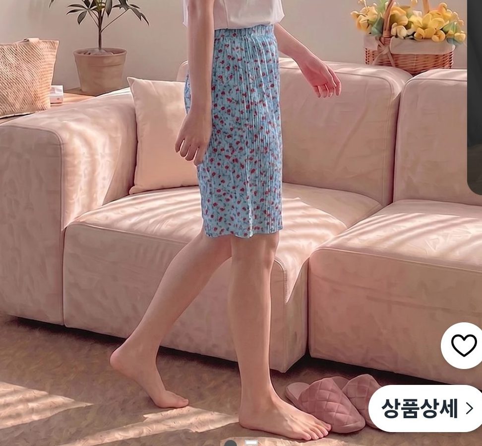 촌캉스룩 플라워팬츠
