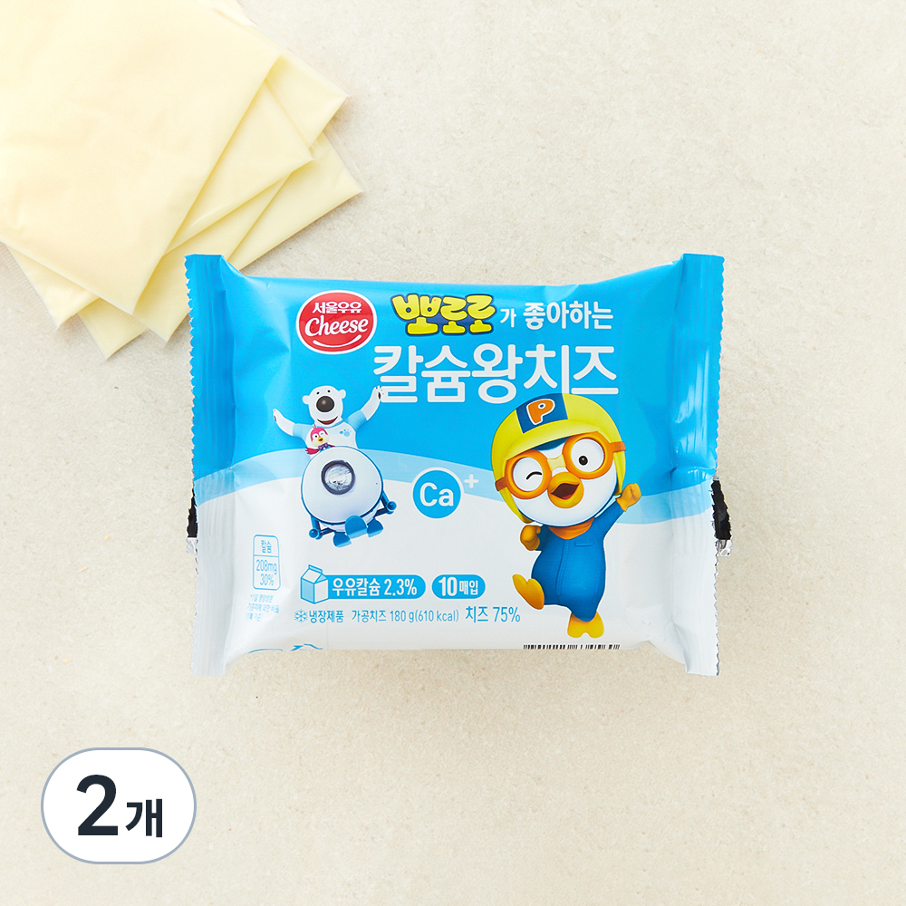 서울우유 뽀로로 칼슘왕 치즈 180g