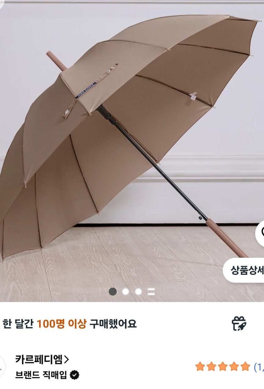 카르페디엠 스마트 자동 장우산