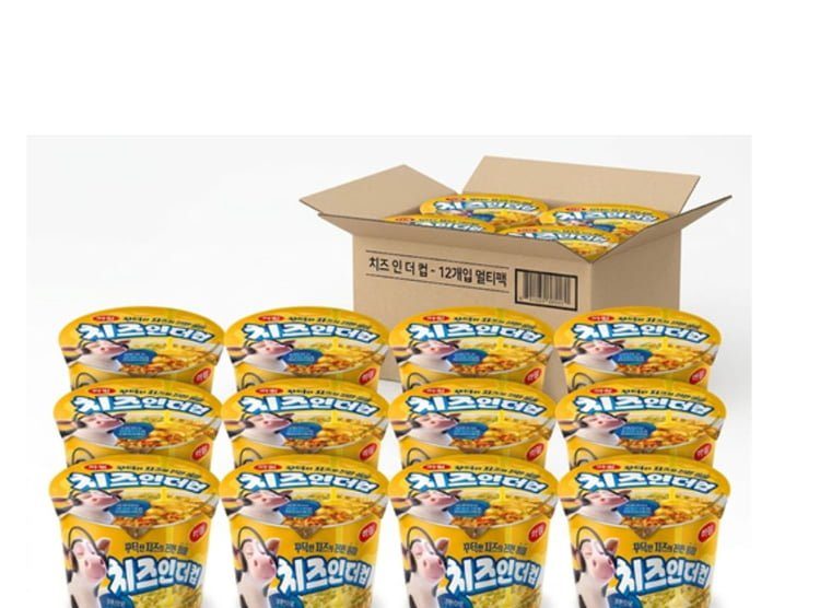 하림 치즈인더컵 라면 12개