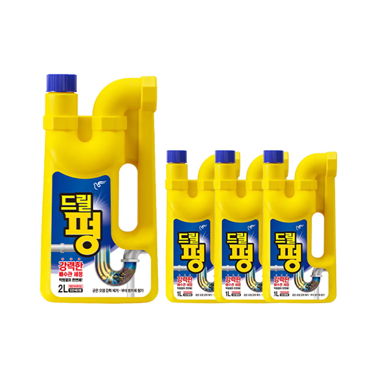 피죤 배수구 세정제 드릴펑 4L 세트