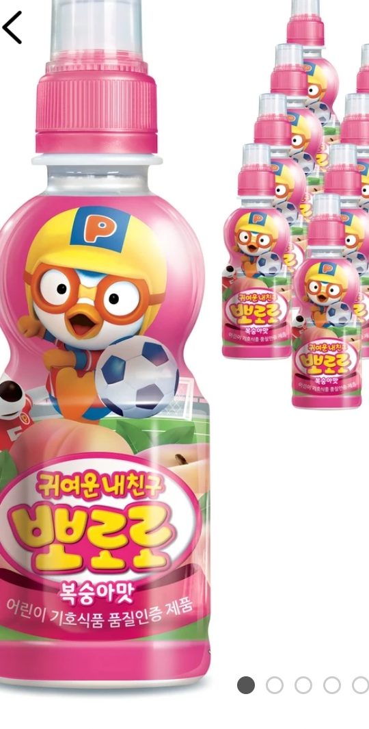 뽀로로음료 복숭아맛 235ml 24개