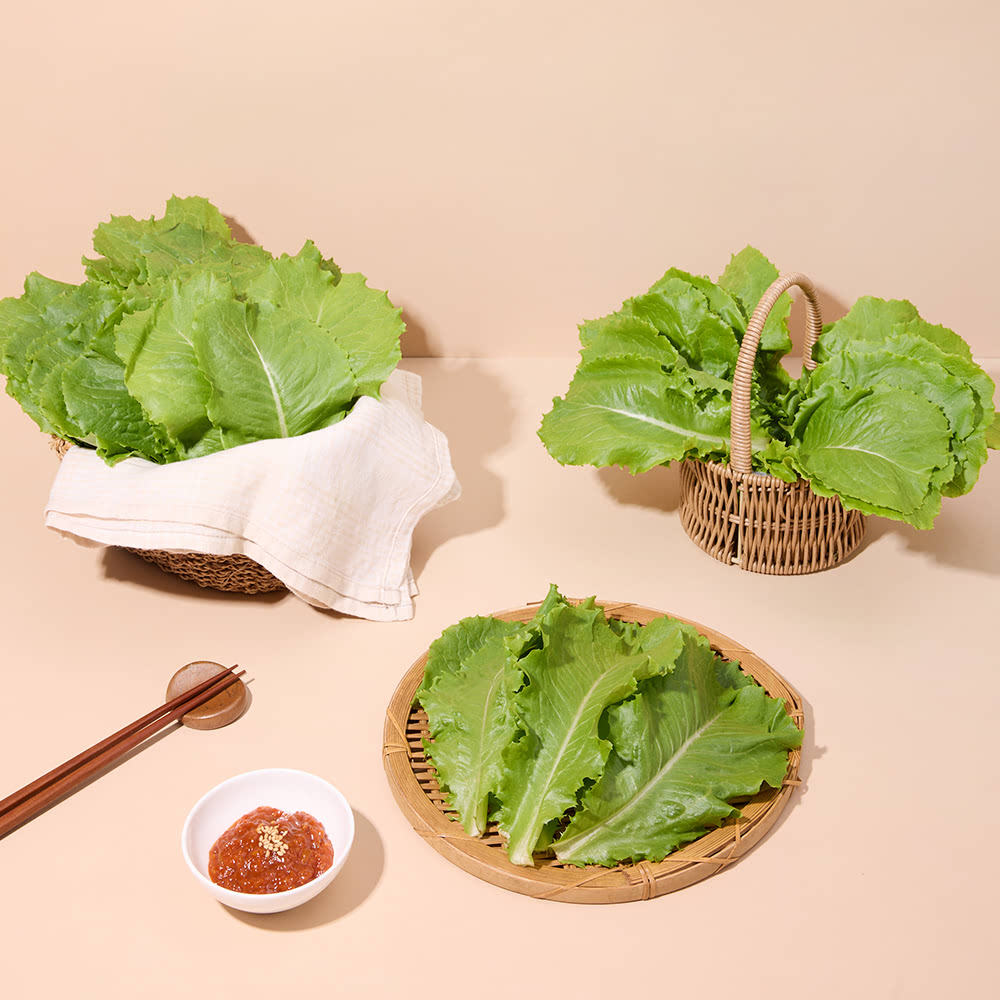 쌈, 비빔밥, 비빔국수용 국내산 상추 600g 무배